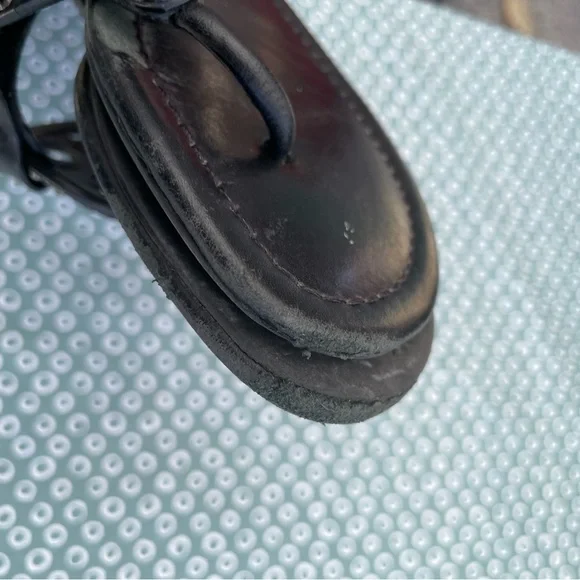 Tory Burch Black Sandals with Embellished Medallion - Picture 7 of 10